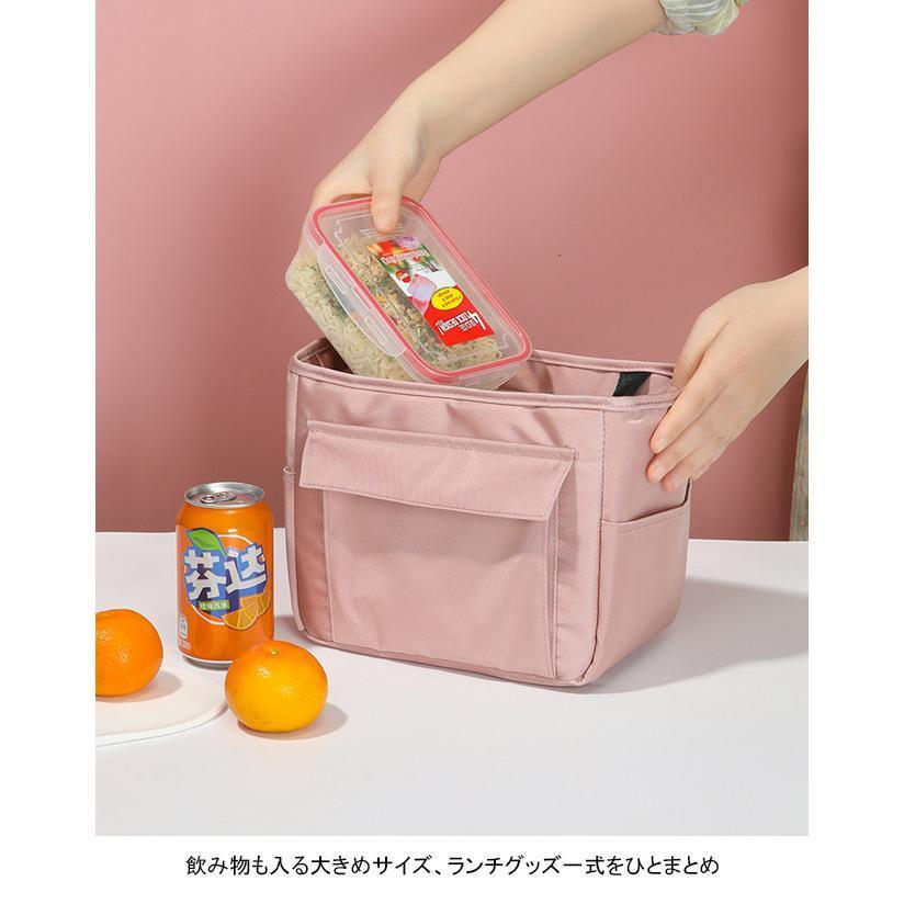 ランチバッグ 弁当バッグ ランチトートバッグ 保冷バッグ 弁当収納バッグ スクエア型 保冷 保温 大容量 お弁当入れ 保冷弁当袋 お弁当袋 軽量 耐熱 - 画像 (4)