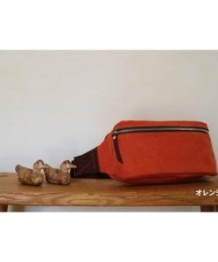 ふるさと納税 カバン ボディバッグ・ワンショルダー 富山県 朝日町 ボディバッグ オレンジ アトリエSASSA 34310133