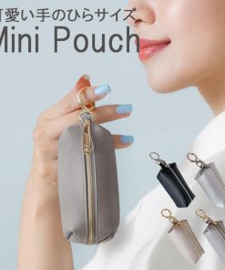 ポーチ 小物入れ カラビナ付き ブランド 小銭入れ キーケース キーリング ミニ コインケース コンパクト コスメポーチ マルチケース かわいい スクエア ギフト
